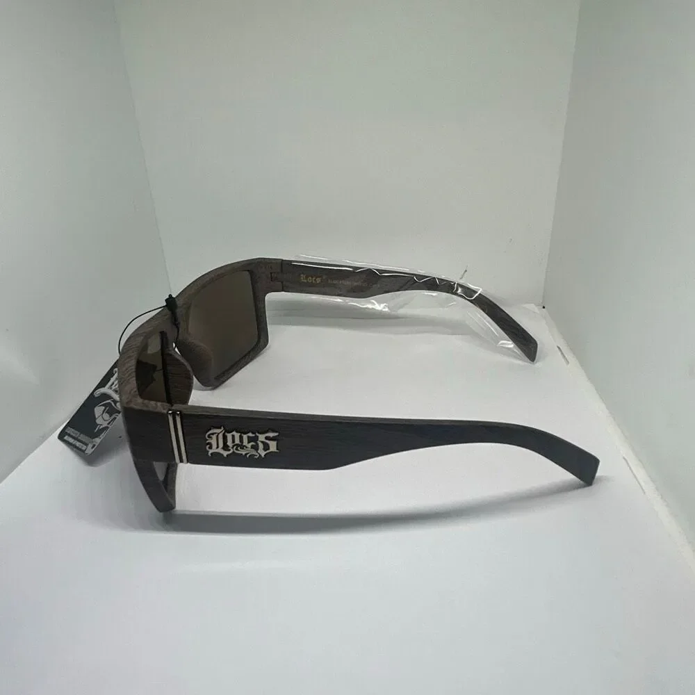 Locs Woodgrain Mirrored Style UV Protection Sunglasses New with Tags